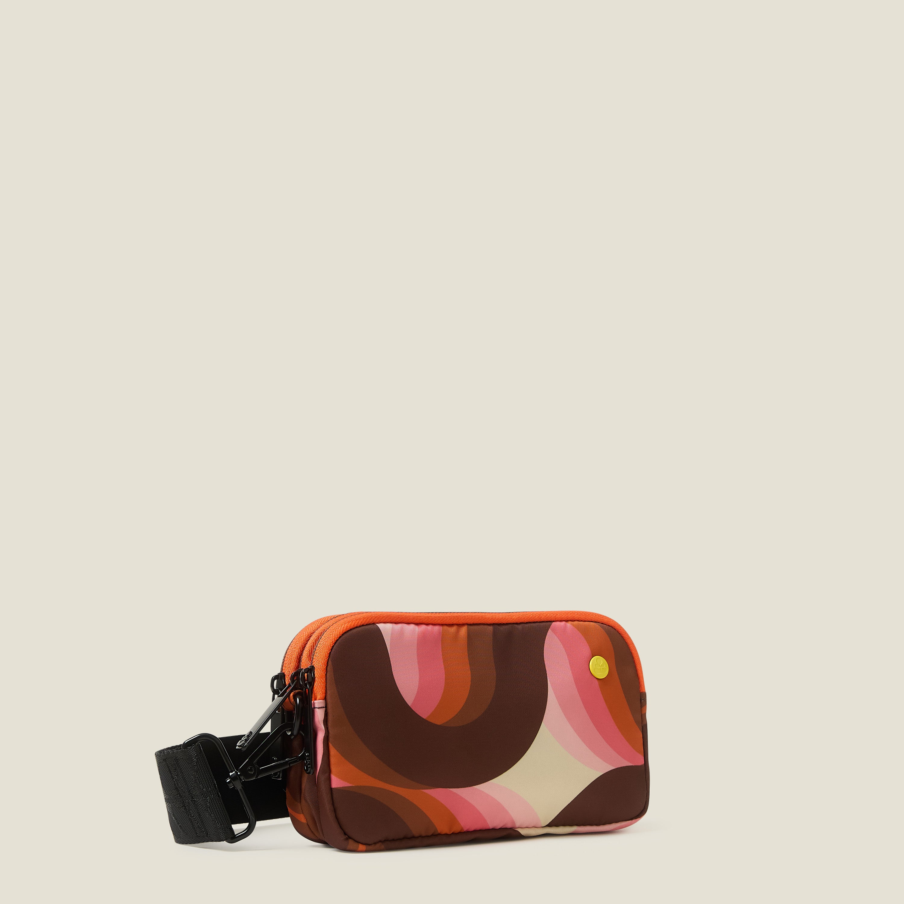 Tripod Crossbody Bag - Rolling Waves Rose