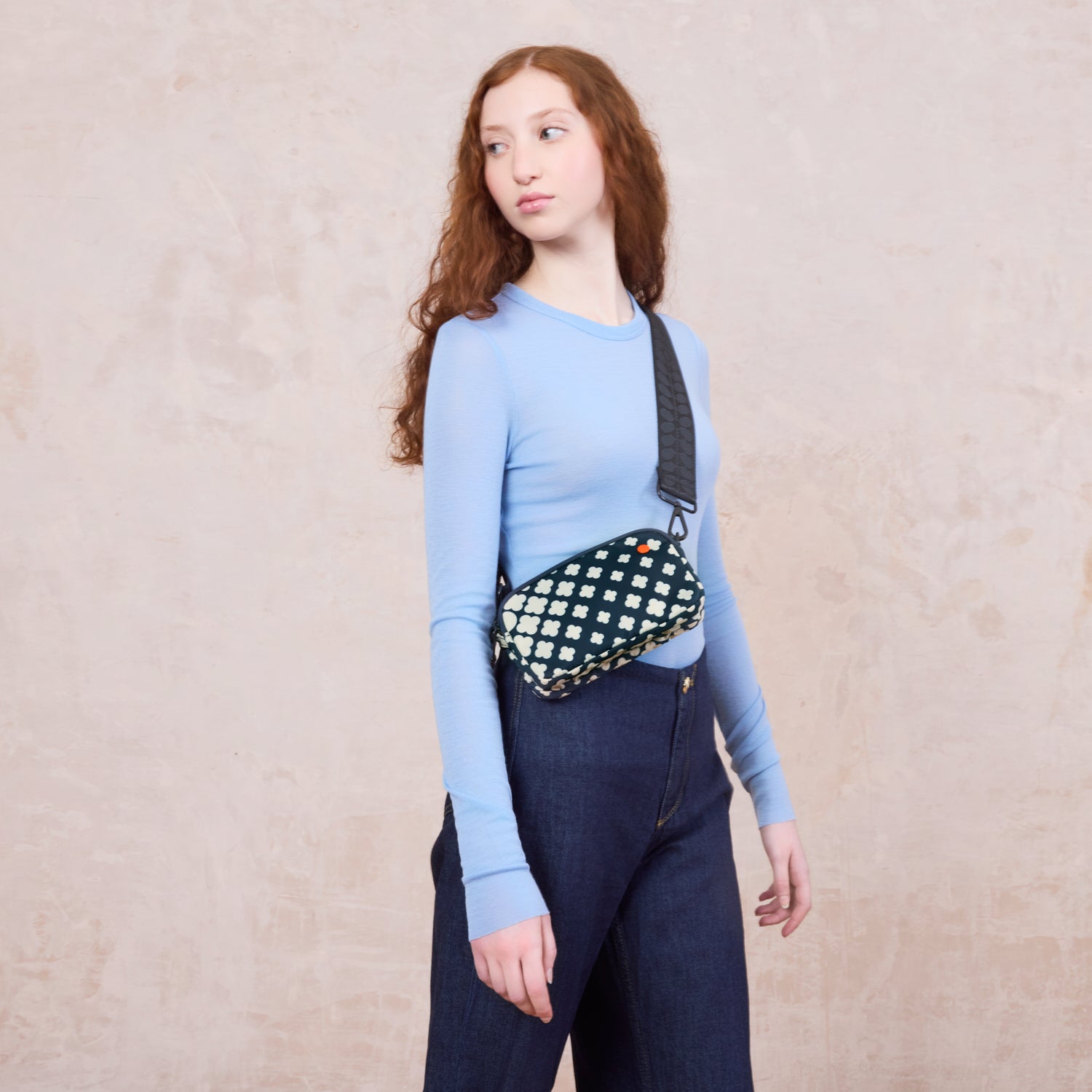 Tripod Crossbody Bag - Flower Galaxy Midnight