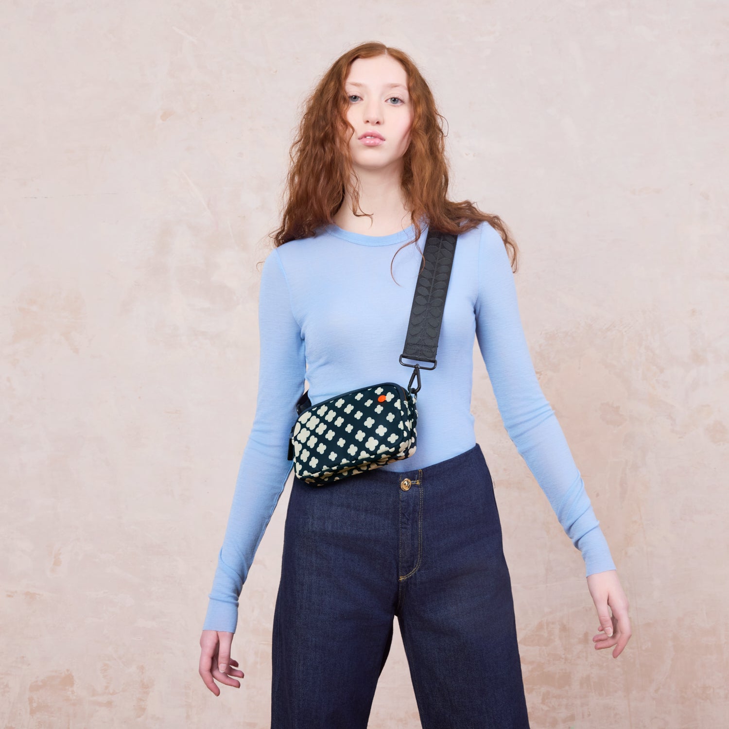 Tripod Crossbody Bag - Flower Galaxy Midnight