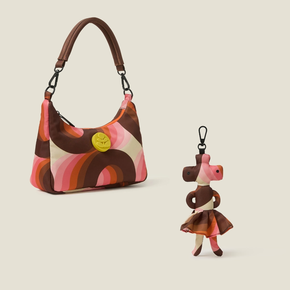 Venn Mini Shoulder Bag & Martian Charm Bundle - Rolling Waves Rose