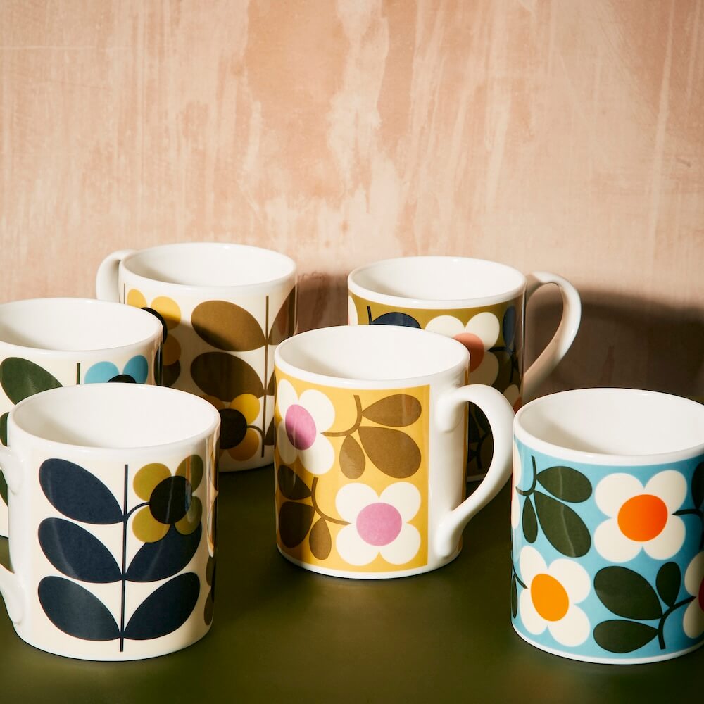 Selection of Orla Kiely Floral Mugs