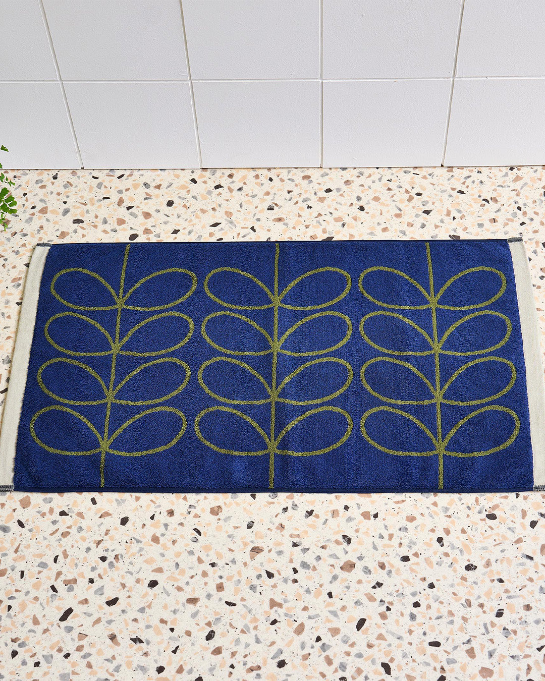 Linear Stem Towels - Navy