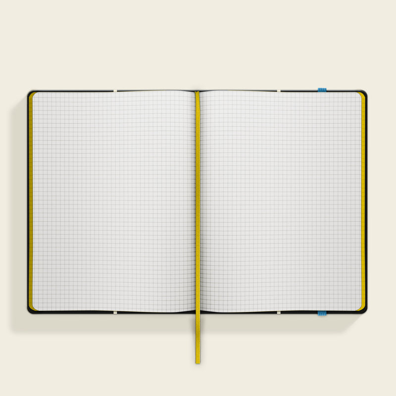 Medium Notebook - Linear Stem Lead Grey