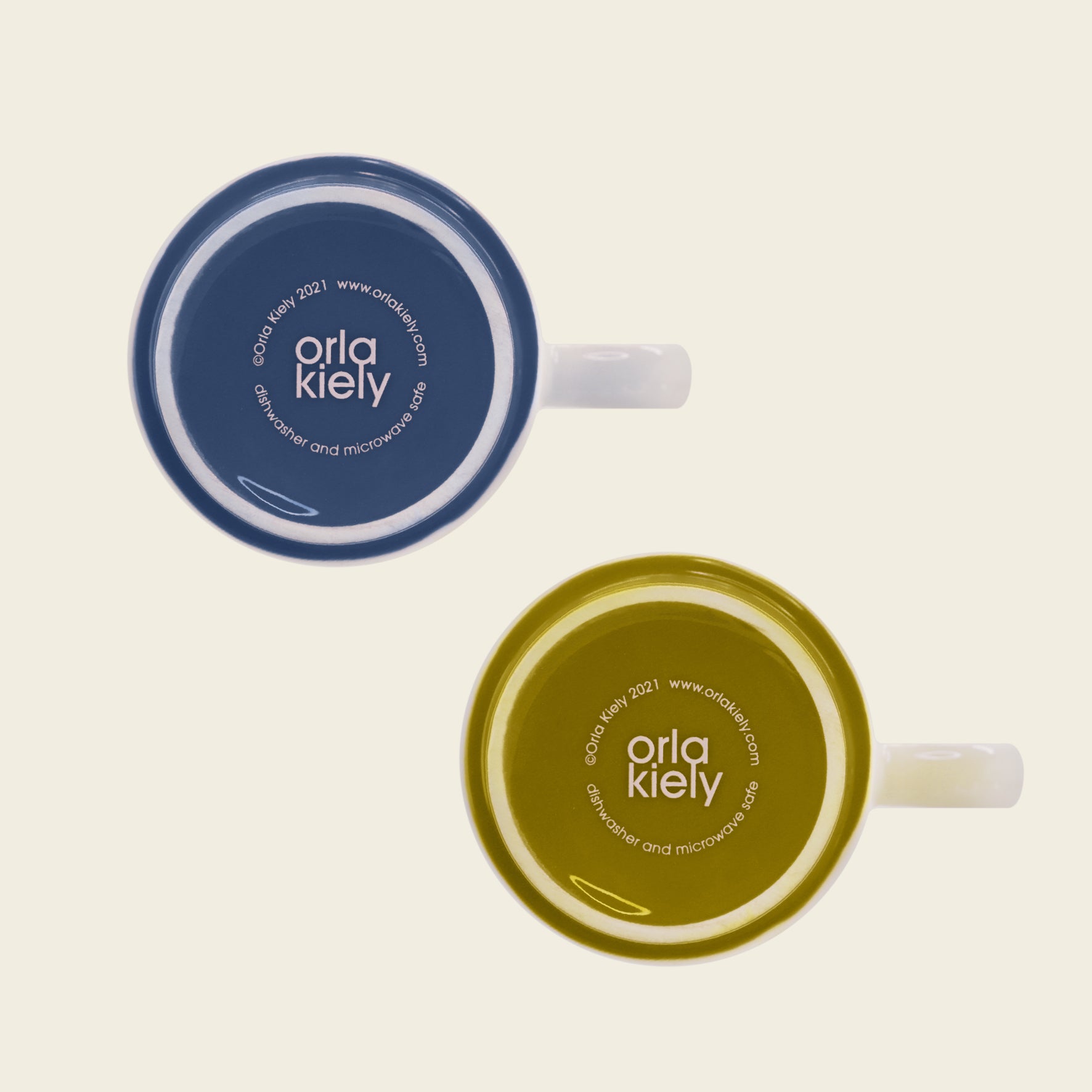 Large Mug Set of 2 - Atomic Flower Sky/Sunflower