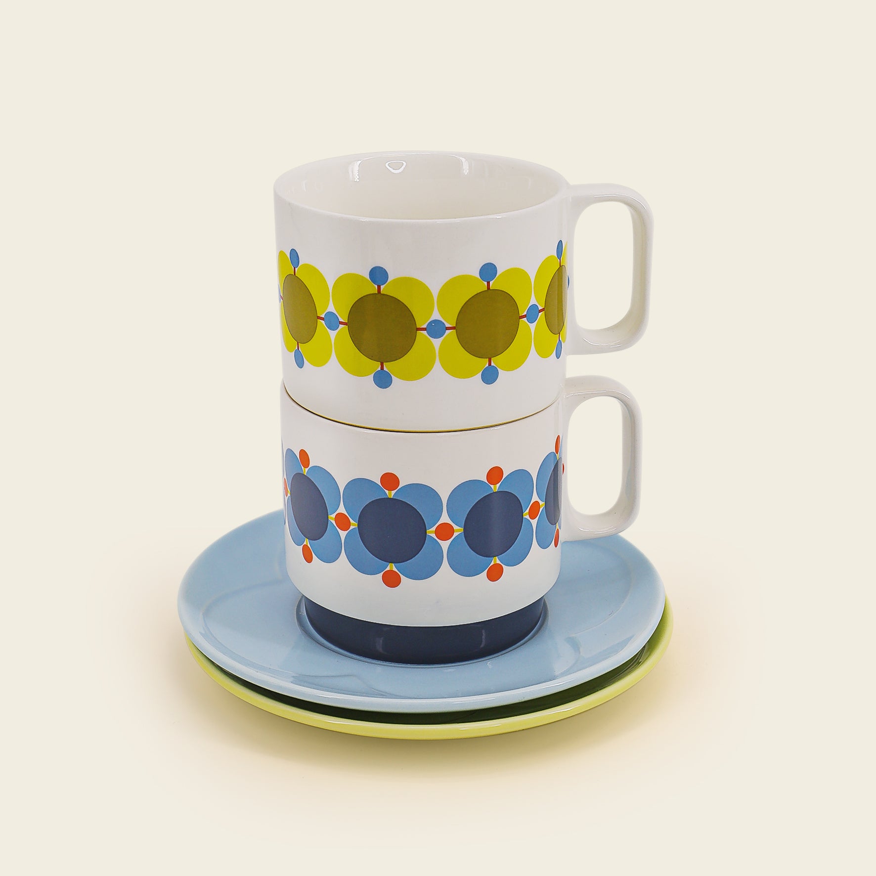 Cappuccino & Saucer Set - Atomic Flower