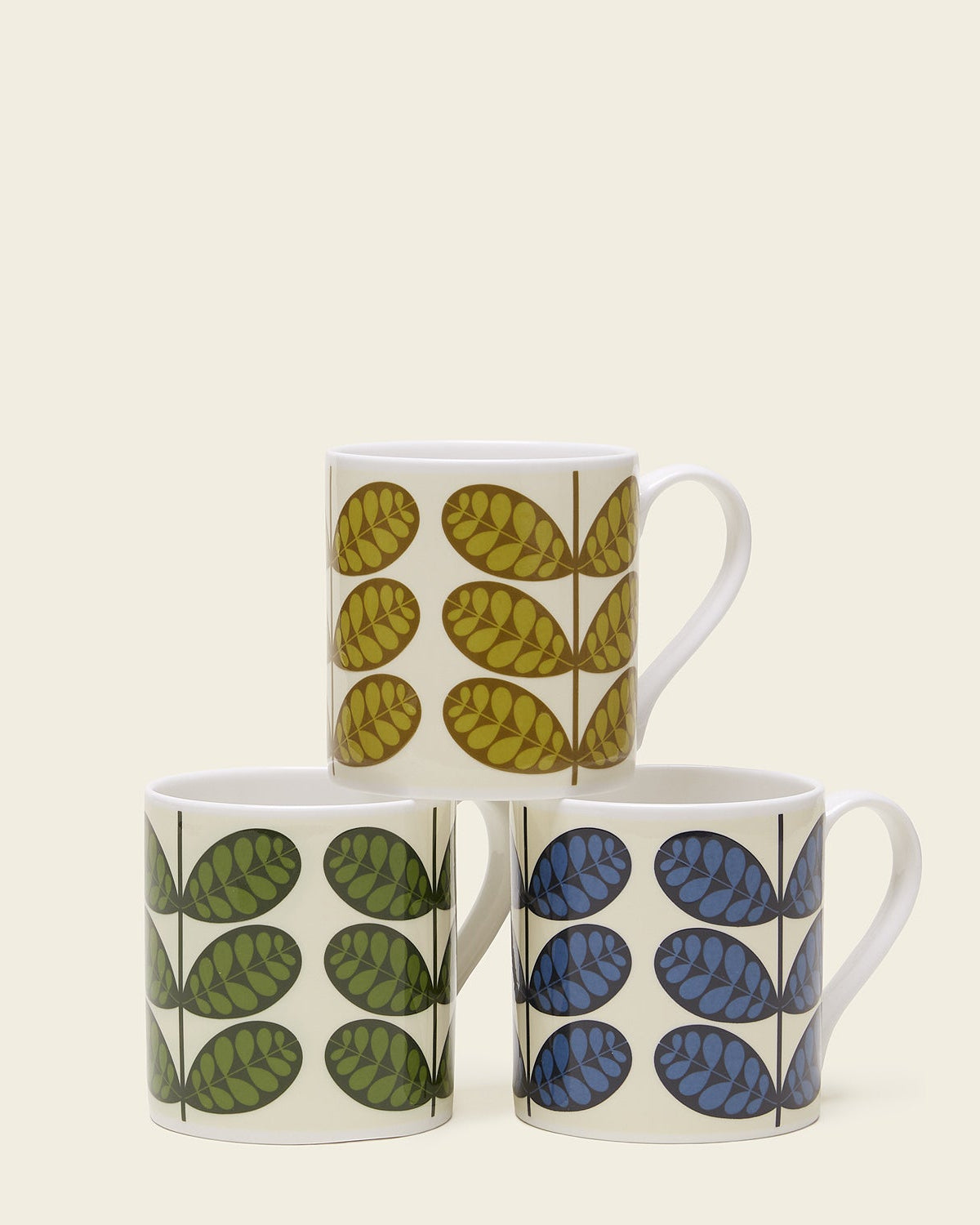 Large Mug Set of 3 - Botanica Stem