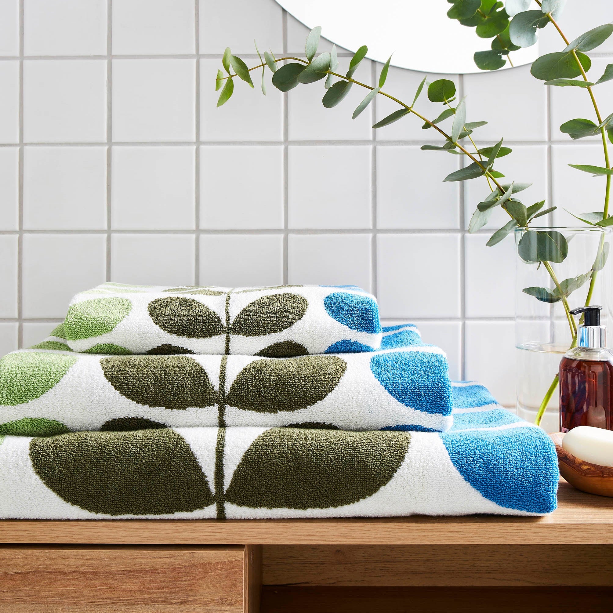 Trio Stem Towels Riviera