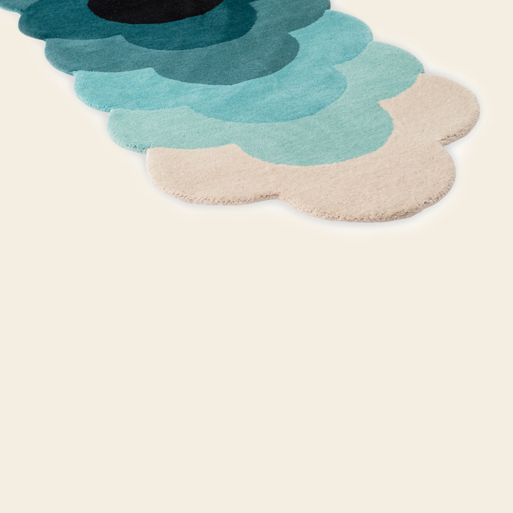 Optical Flower Teal Rug