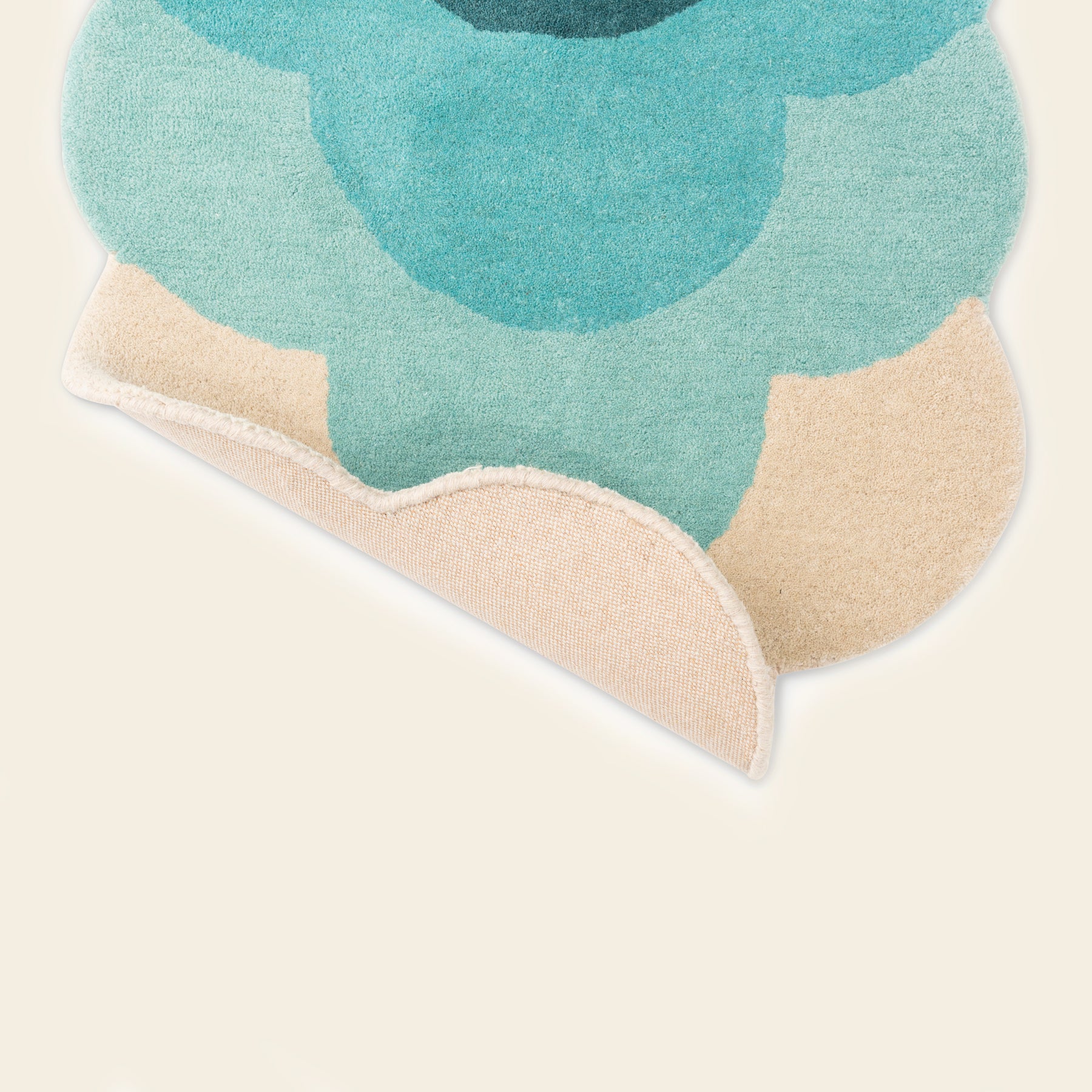 Optical Flower Teal Rug