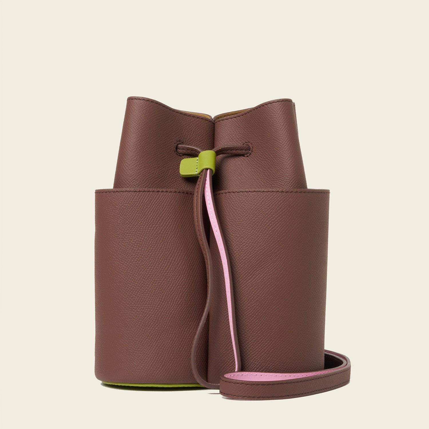 Medium Flower Petal Leather Crossbody Bag Dark