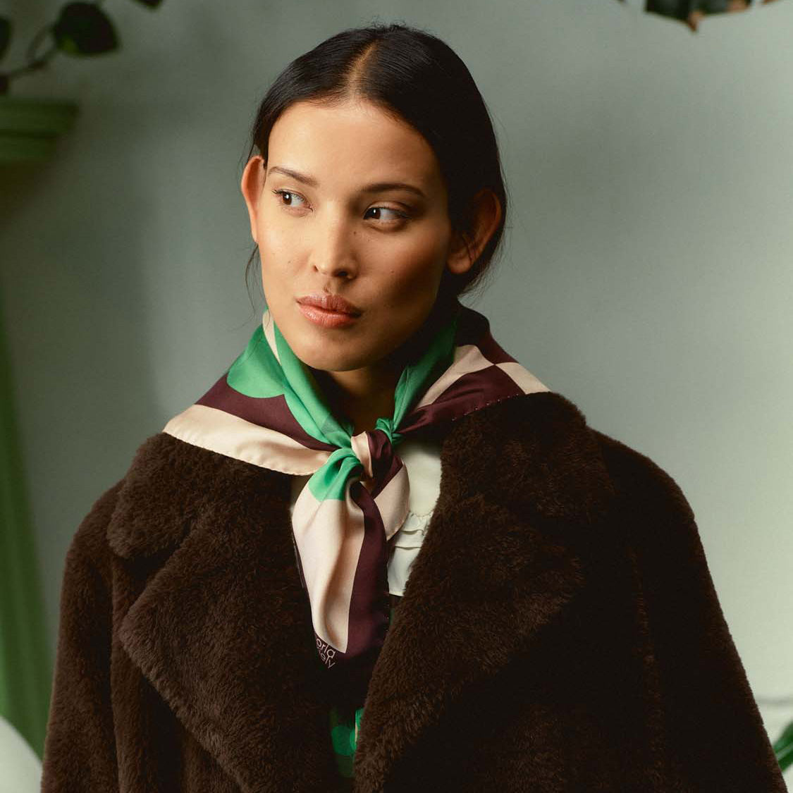 SMOKE FLOWER SCARF JACKET ※スカーフ無し Ameri SMOKE FLOWER SCARF JACKET ※スカーフ無し