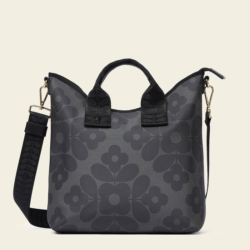 Carrygrab Bucket Bag - Flower Tile Charcoal