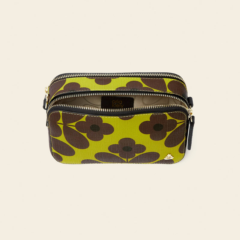 Duo Crossbody - Flower Tile Chartreuse