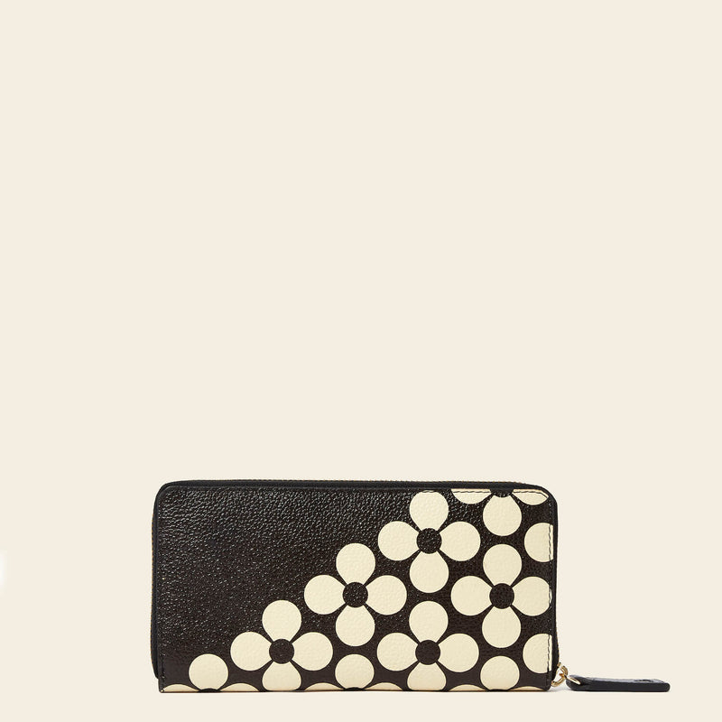 Product Image of Orla Kiely Forget Me Not Wallet in Black Cream Flower