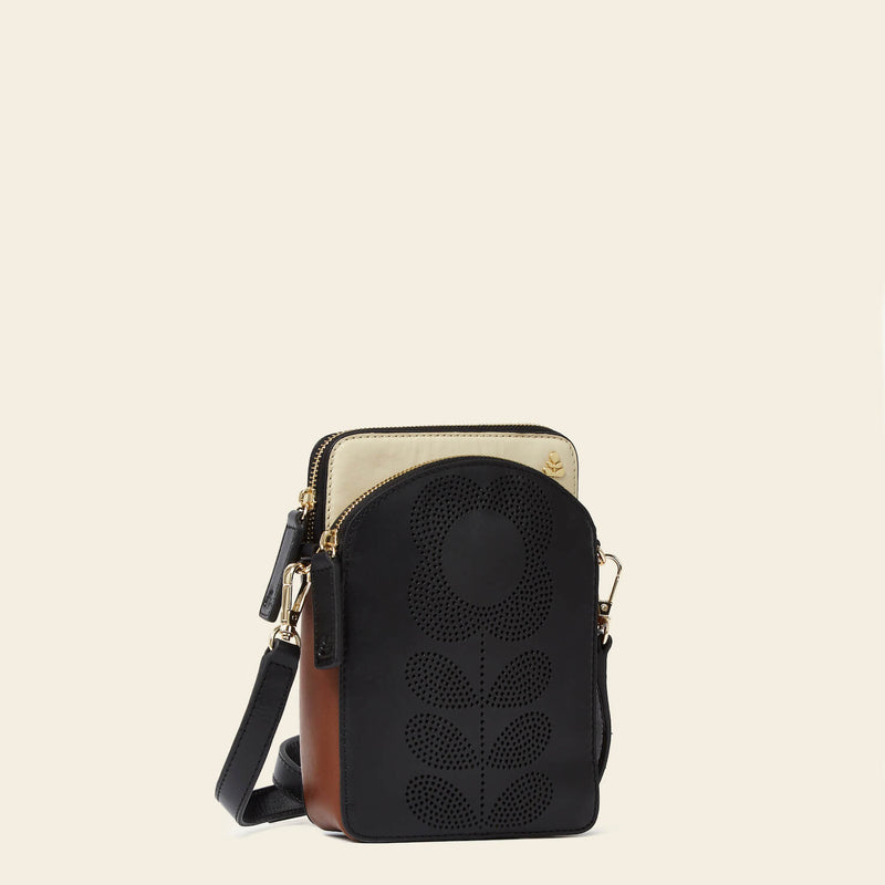 Product Image of Orla Kiely Portia Tall Crossbody Bag in Tonal Punched Flower