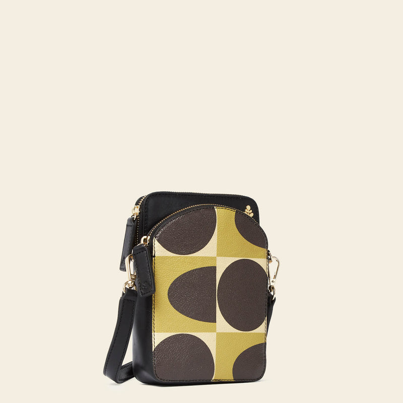 Product Image of Orla Kiely Portia Tall Crossbody Bag in Chestnut Spot Square