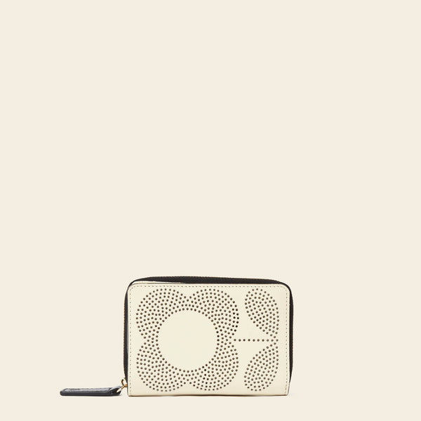 Product Image of Orla Kiely Celia Leather Wallet in Tonal Punched Flower