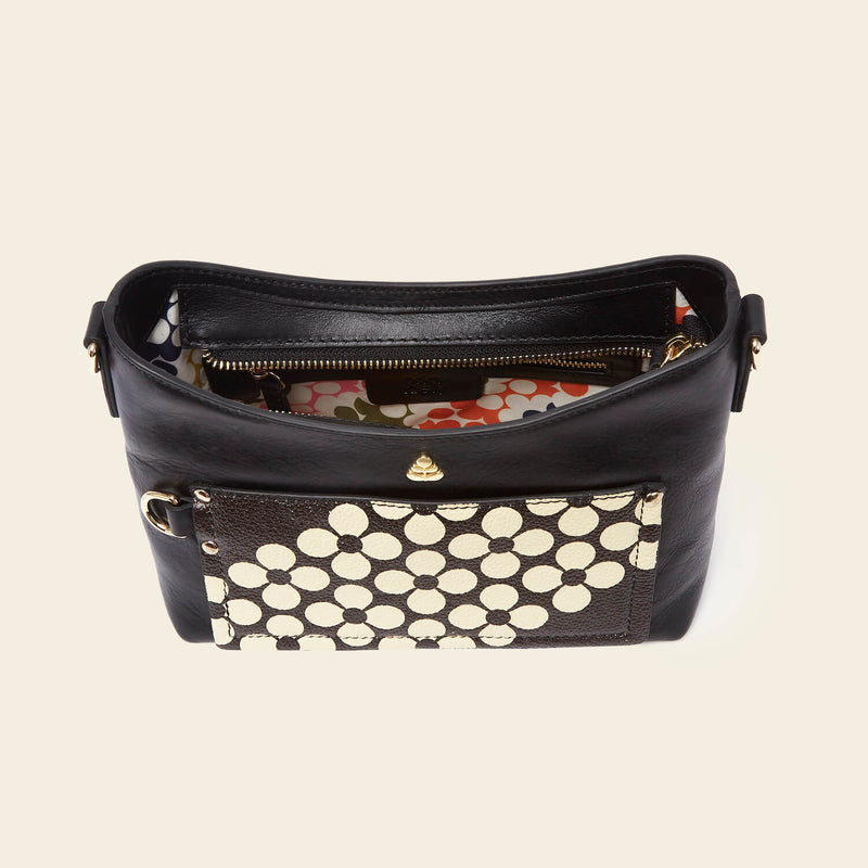 Product Image of Orla Kiely Carrymin Crossbody Bag in Black Cream Flower