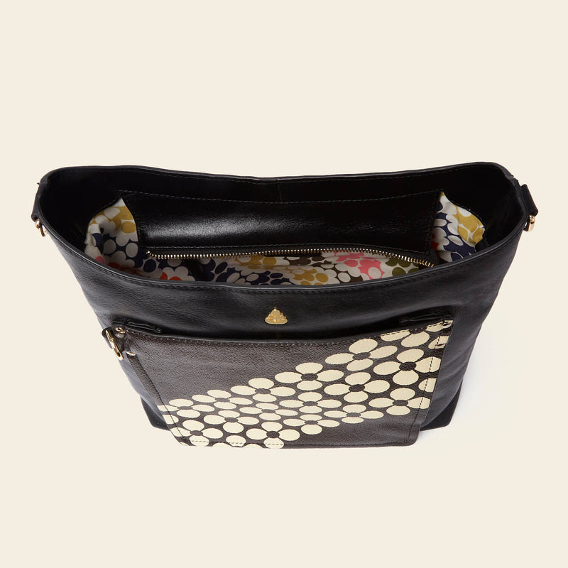 Product Image of Orla Kiely Carrymax Bucket Bag in Black Cream Flower