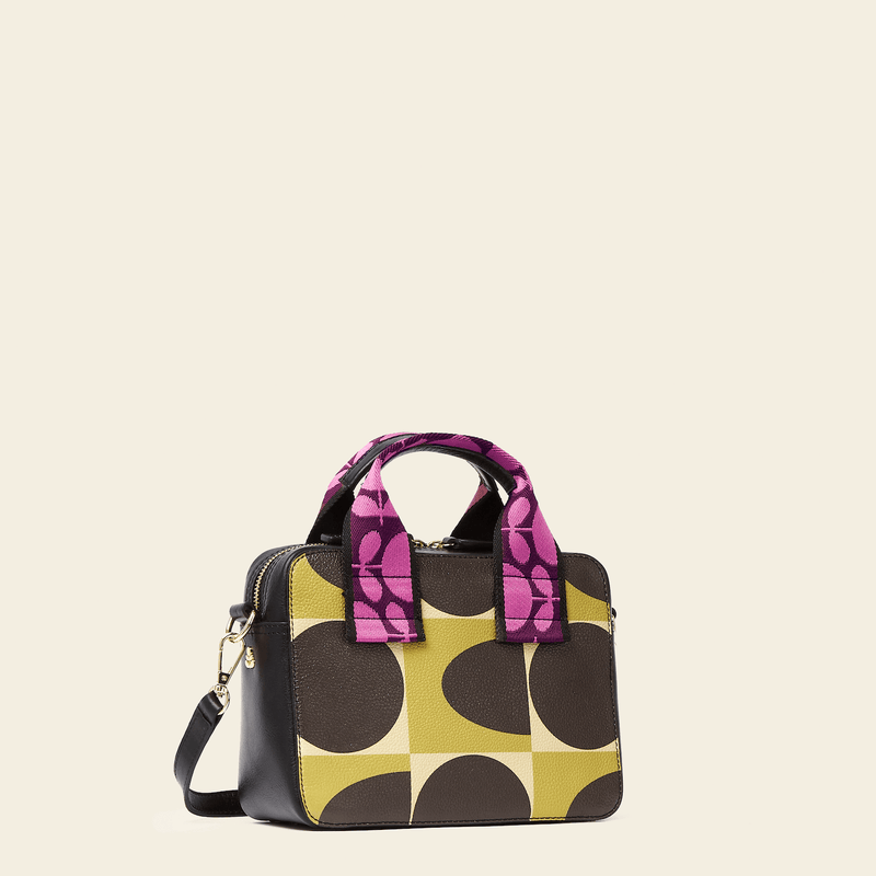 Product Image of Orla Kiely Minola Grab Crossbody Bag in Chestnut Spot Square