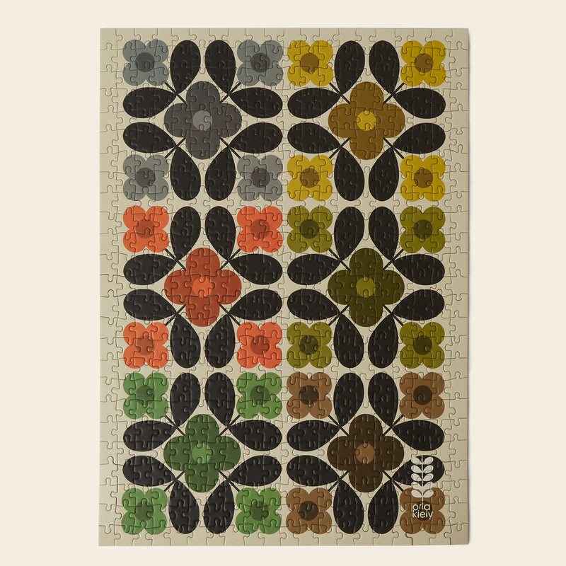 Tapis Puzzle Flower Slate - Orla Kiely
