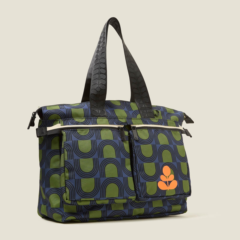 Axis Large Tote Bag for Women Blue Green Aura Marine Orla Kiely