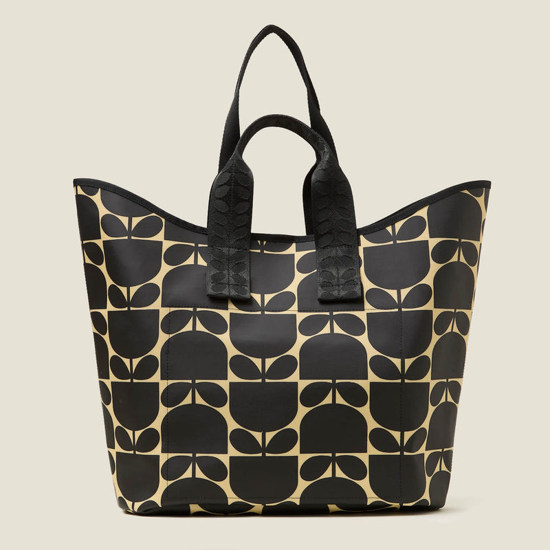 Carryall Large Tote - Block Flower Monochrome