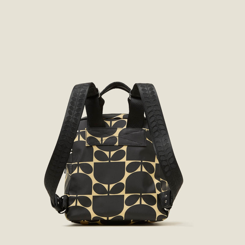 Mini Lotta Backpack For Women Block Flower Monochrome Orla Kiely