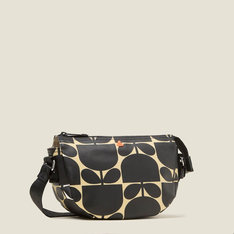 Mini Rounder Crossbody - Block Flower Monochrome