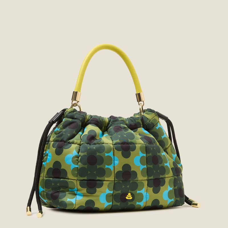 Small Cirrus Drawstring Handbag - Cosmos Green