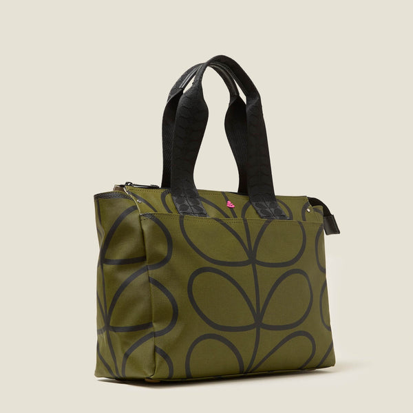 Walker Tote - Giant Linear Stem Olive