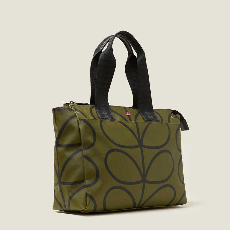 Walker Tote - Giant Linear Stem Olive