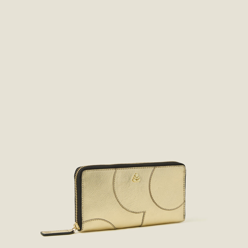 Forget Me Not Wallet - Spot Flower Gold