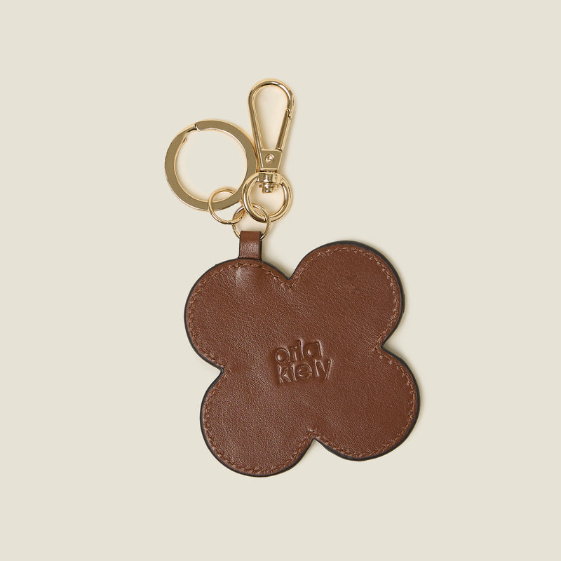 Spot Flower Key Ring - Tan