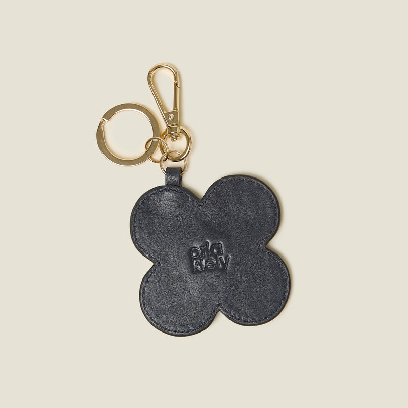 Spot Flower Key Ring - Navy