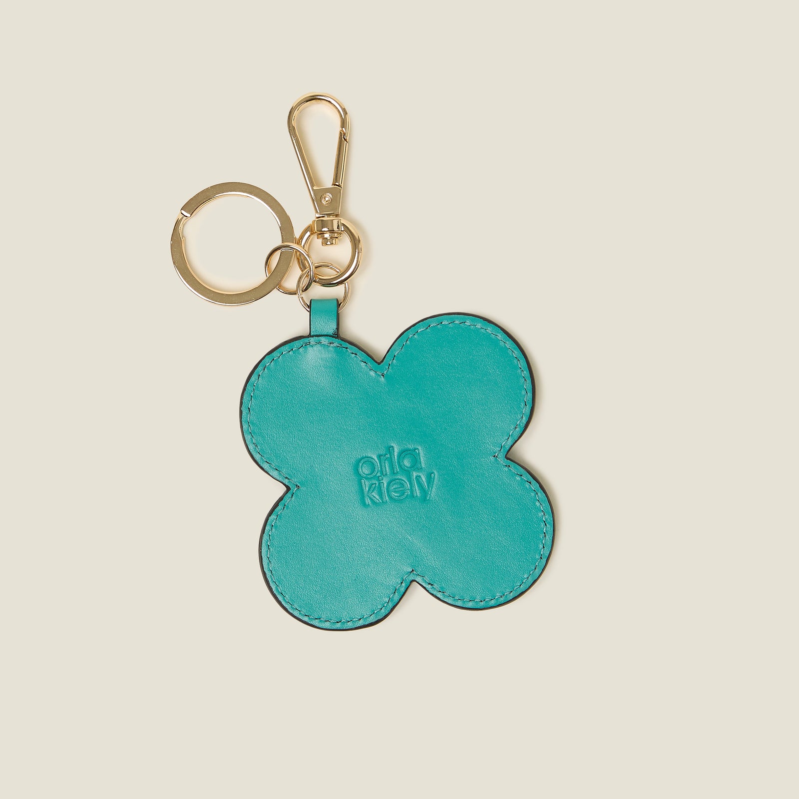 Spot Flower Key Ring Turquoise
