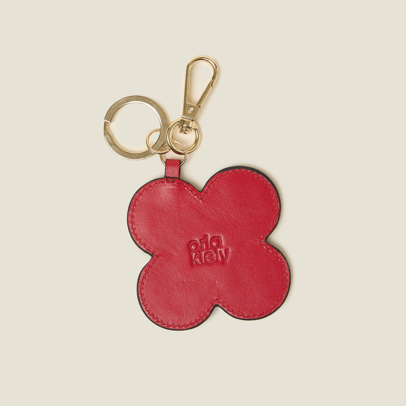 Spot Flower Key Ring - Red