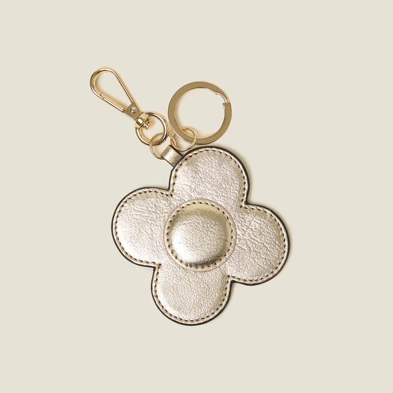 Spot Flower Key Ring - Gold