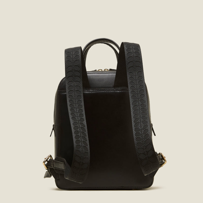 Emilia Petite Backpack - Embossed Stem Black