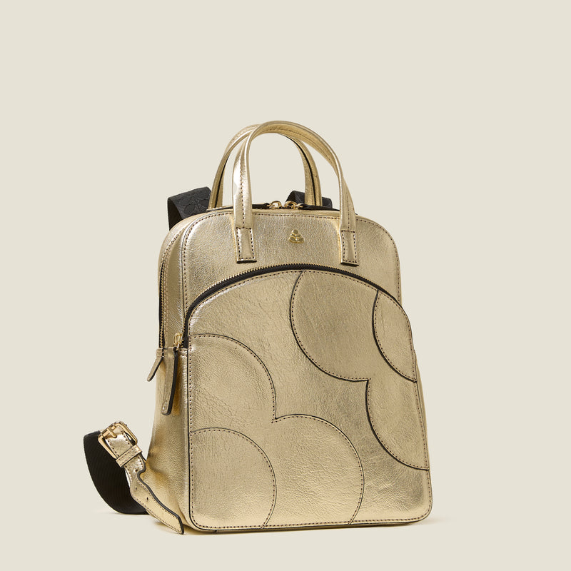 Emilia Petite Backpack - Spot Flower Gold