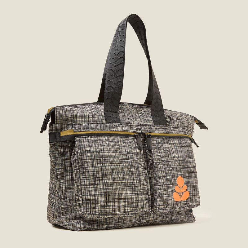 Axis Tote - Scribble Print Black