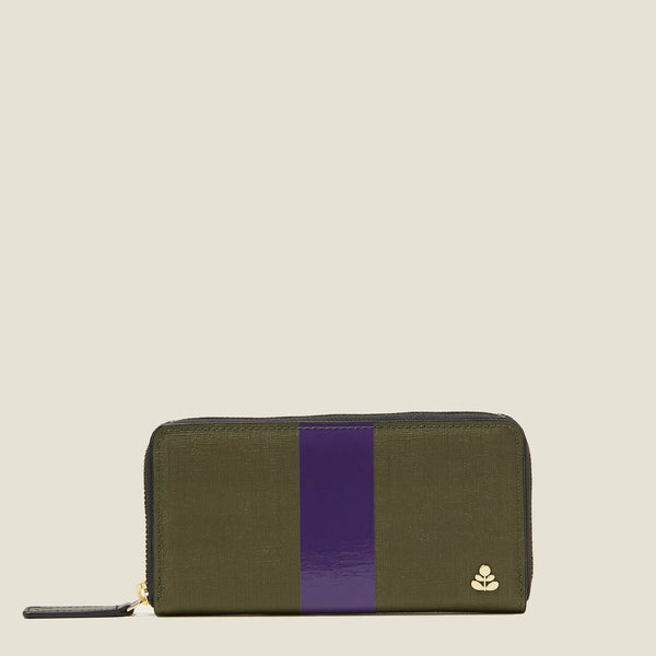 Forget Me Not Wallet - Shiny Stripe Spruce Purple