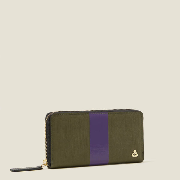 Forget Me Not Wallet - Shiny Stripe Spruce Purple