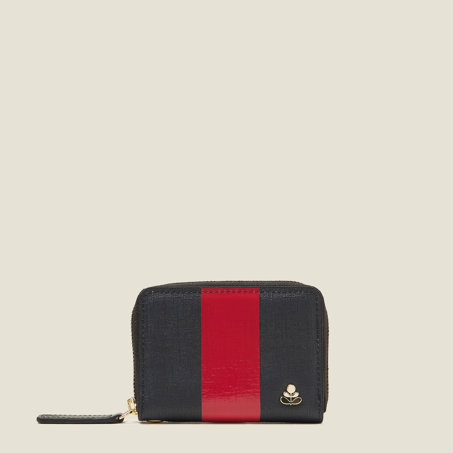 Remember Me Purse Wallet - Shiny Stripe Navy Red | Orla Kiely