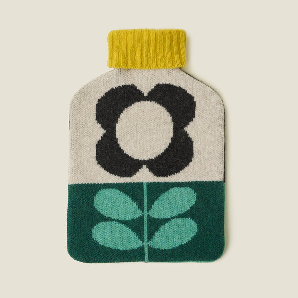 Hot Water Bottle Cover - Flower Stem Midnight