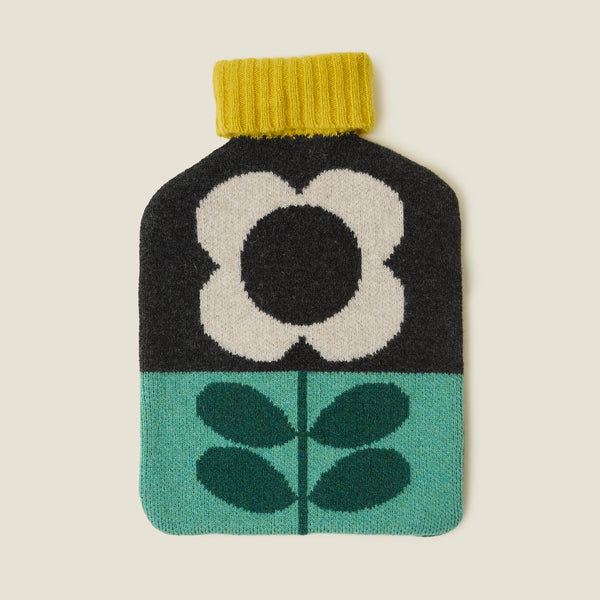 Hot Water Bottle Cover - Flower Stem Midnight