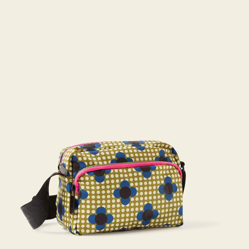 Angle Camera Bag in Flower Polka Dot Olive by Orla Kiely 