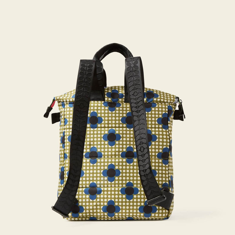 Axis Medium Backpack in Flower Polka Dot Olive by Orla Kiely