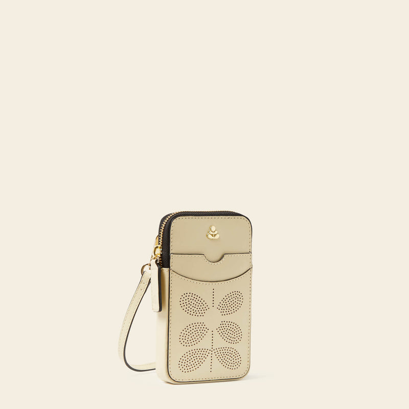 Ariel Phone Case in Cream Punched Flower pattern by Orla Kiely