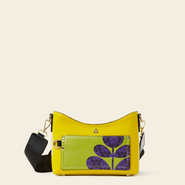 Carrymin Crossbody Bag in Daffodil Puzzle Flower pattern by Orla Kiely